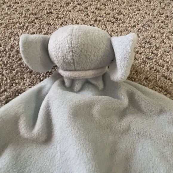 Angel Dear Teether Blankie Lovey Blue Elephant Baby Soft Plush Security Blanket - Picture 7 of 7